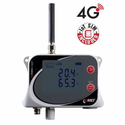 U0121Gsim IoT 無線溫度記錄器（雙外接探頭）